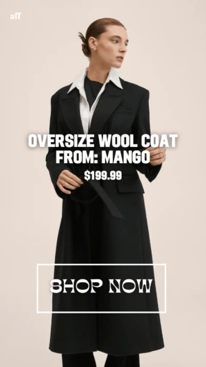 Oversize Wool Coat from Mango
