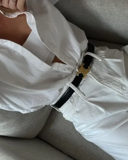 What to Wear with Cream Pants Female 2026: 20+ Outfits You'll Love White Monochrome Looks with a blouse